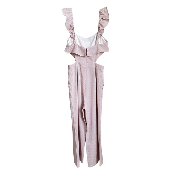 NWOT Ale by Alessandra x REVOLVE Denia Gingham Pink Ruffle Jumpsuit in Mauve XS - Picture 7 of 7